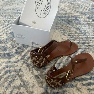 Steve Madden Sandals brown and gold